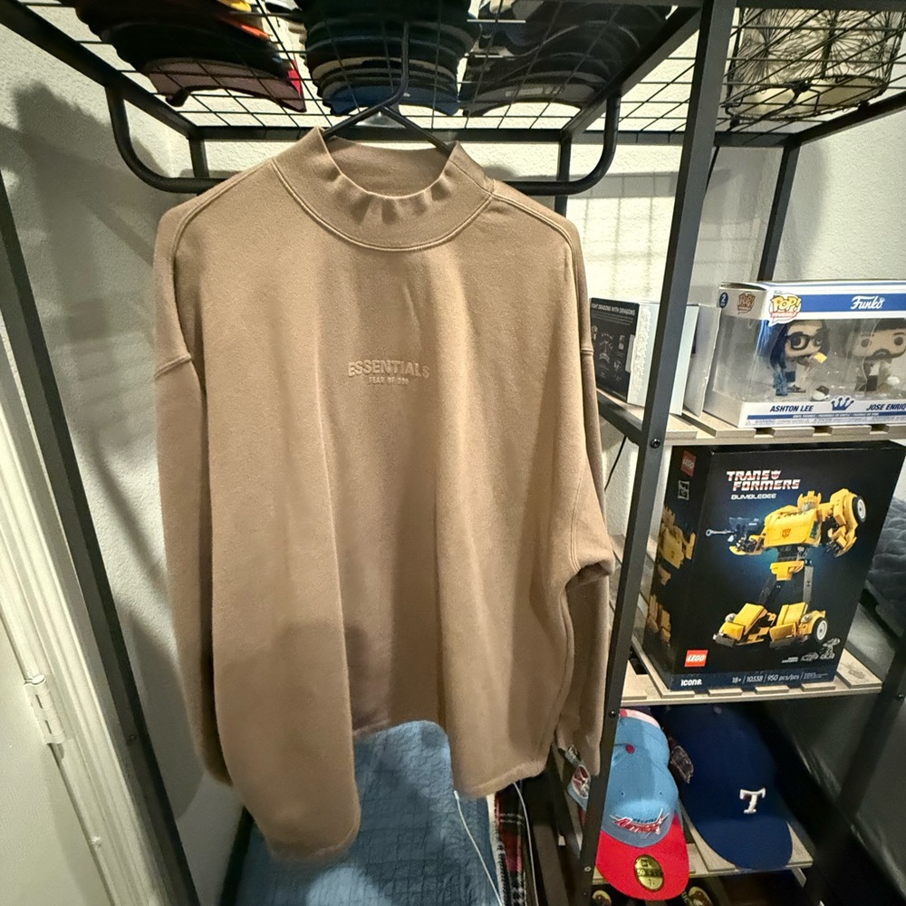 Fear of God Essentials Tan mock neck Sweatshirt